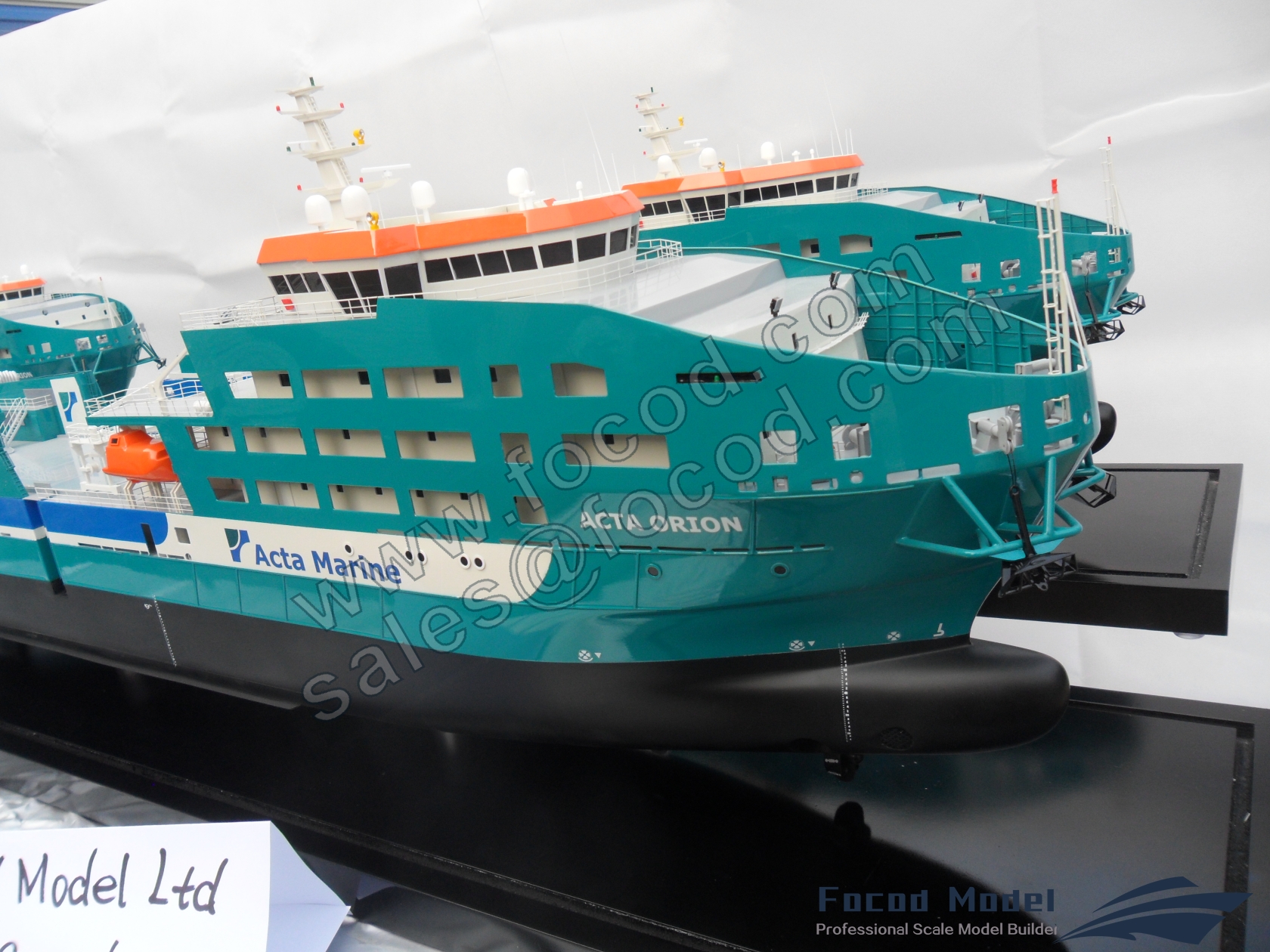 custom made model of 108m Offshore Support Vessel